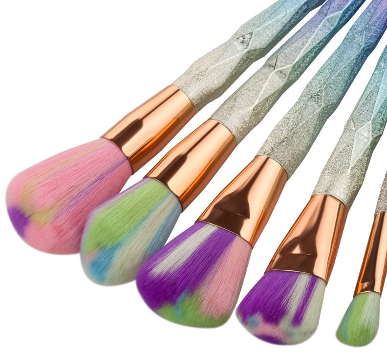 7-Piece Diamond-Handle Makeup Brush Set