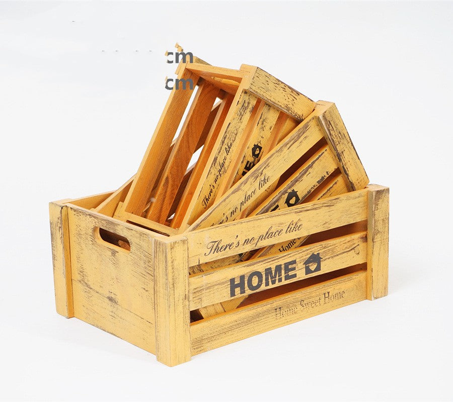 Vintage Wooden Storage Boxes