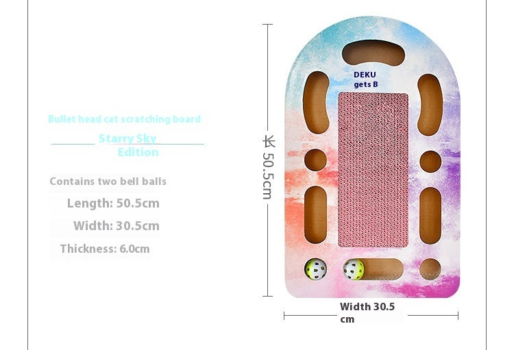 Cardboard Cat Scratcher with Ball Toy
