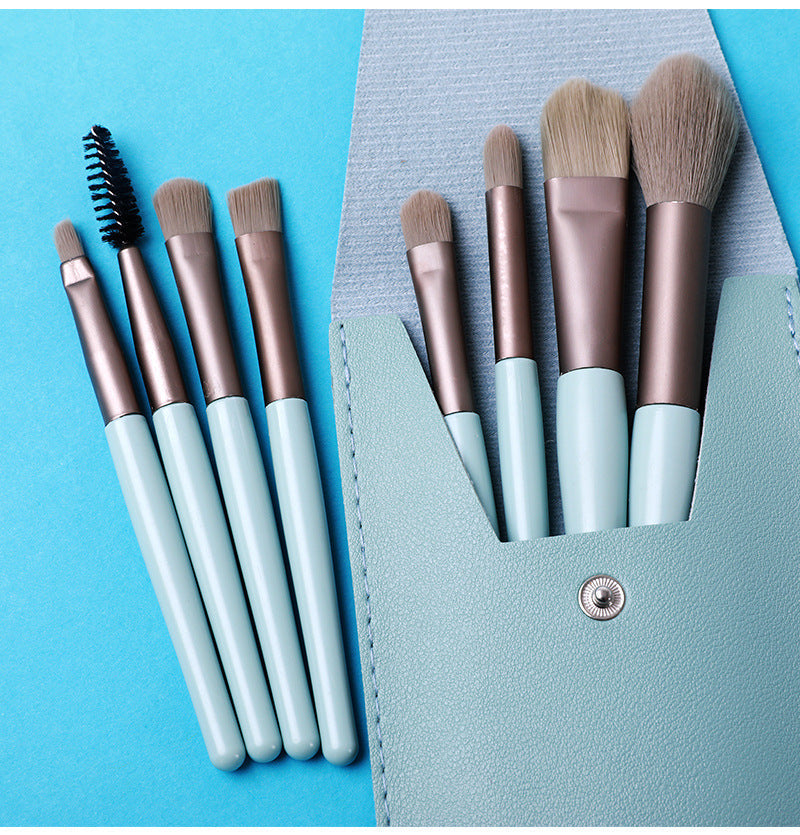 8-Piece Travel Makeup Brush Set with Case