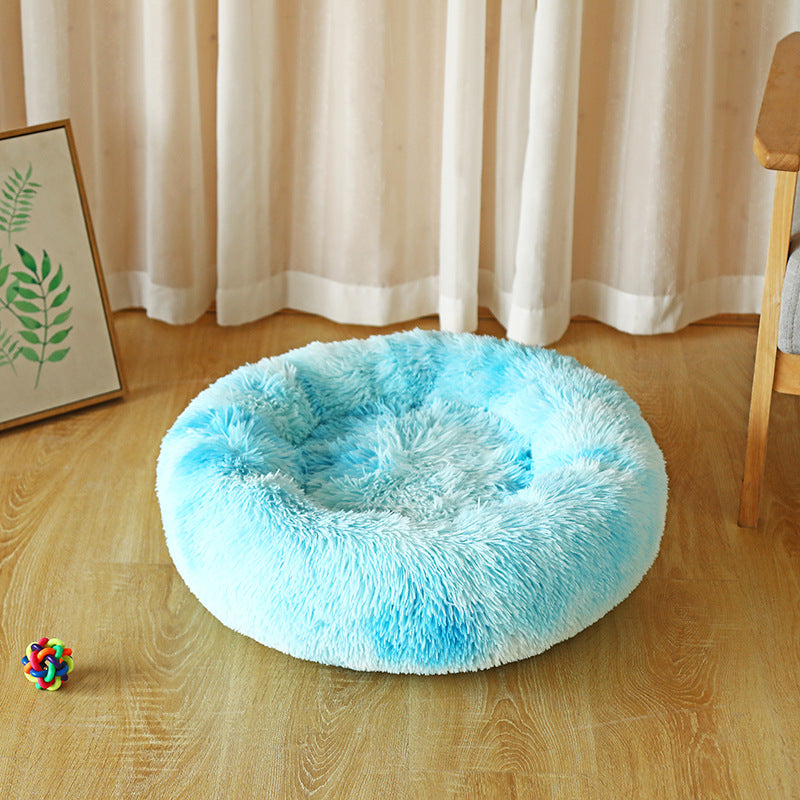 Round Fluffy Donut Pet Bed