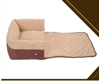 Flip Pet Bed with Removable Blanket