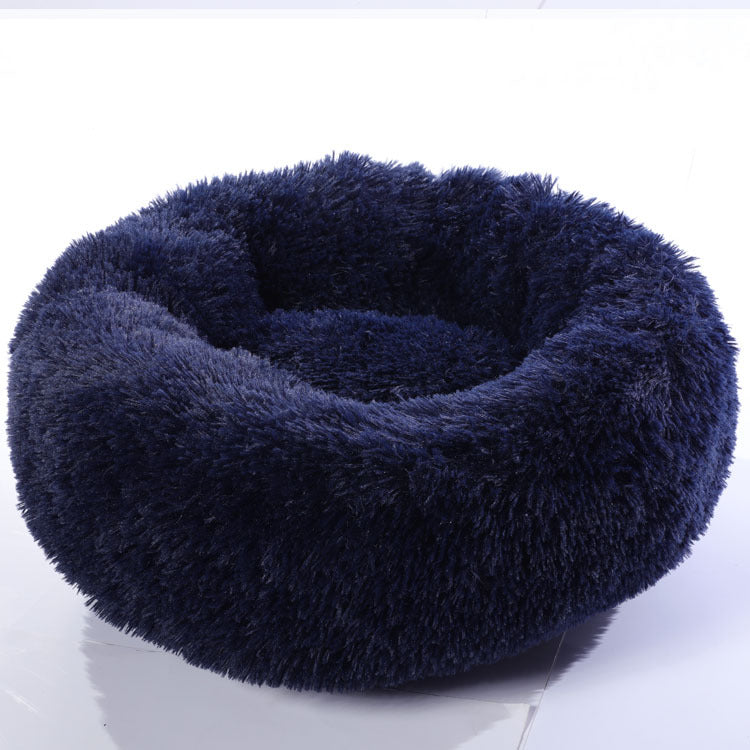 Round Fluffy Donut Pet Bed