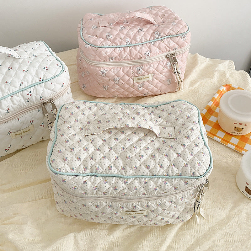 Printed Cotton Toiletry Bag