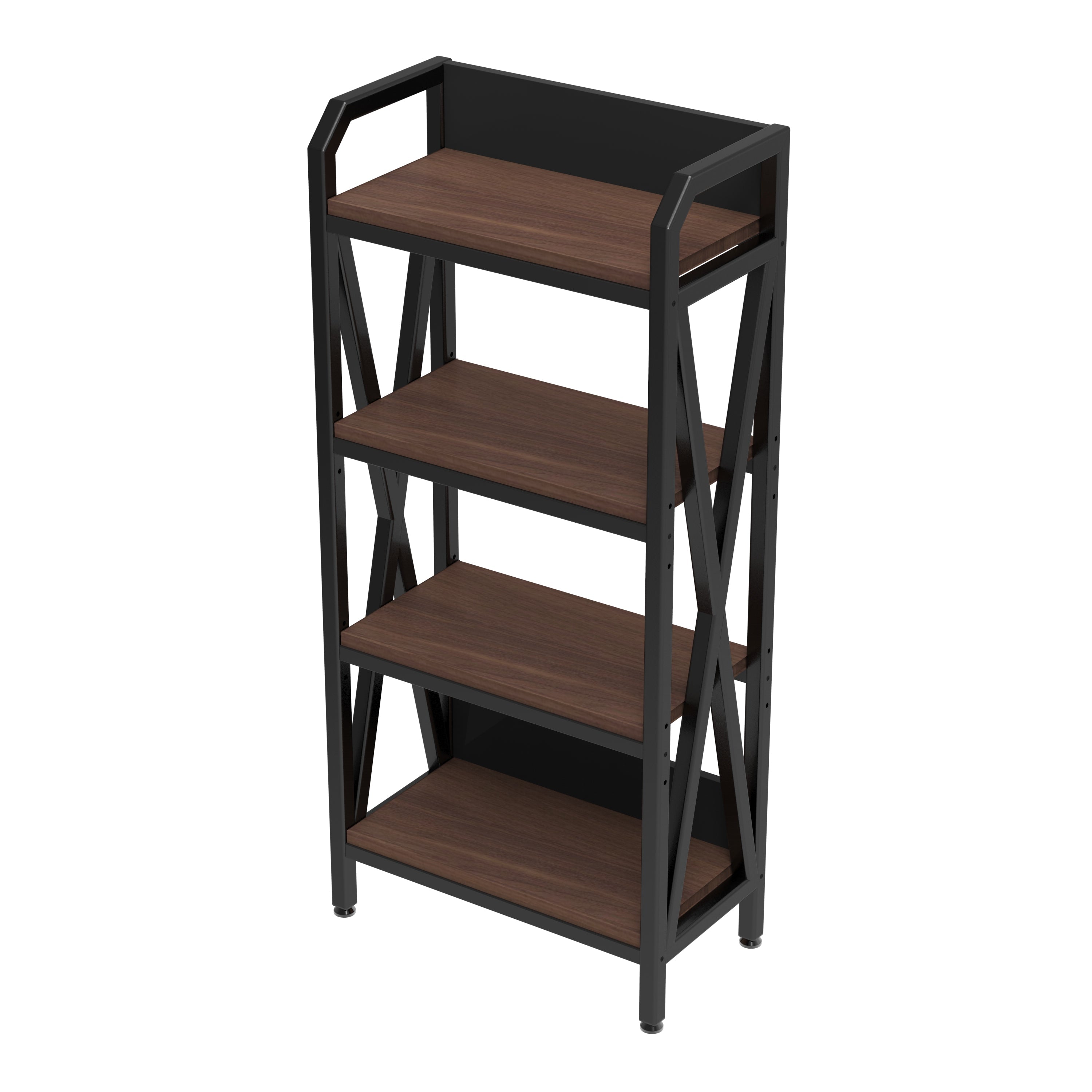 4-Tier Metal and Wood Bakers Rack, 56.3 in