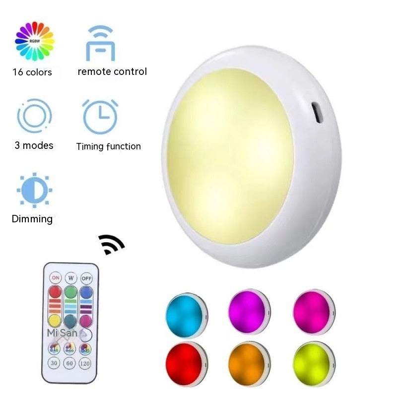 Rechargeable LED Cabinet Lights with Remote, 16 Colors