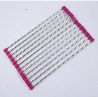 Roll-Up Stainless Steel Over-the-Sink Drying Rack