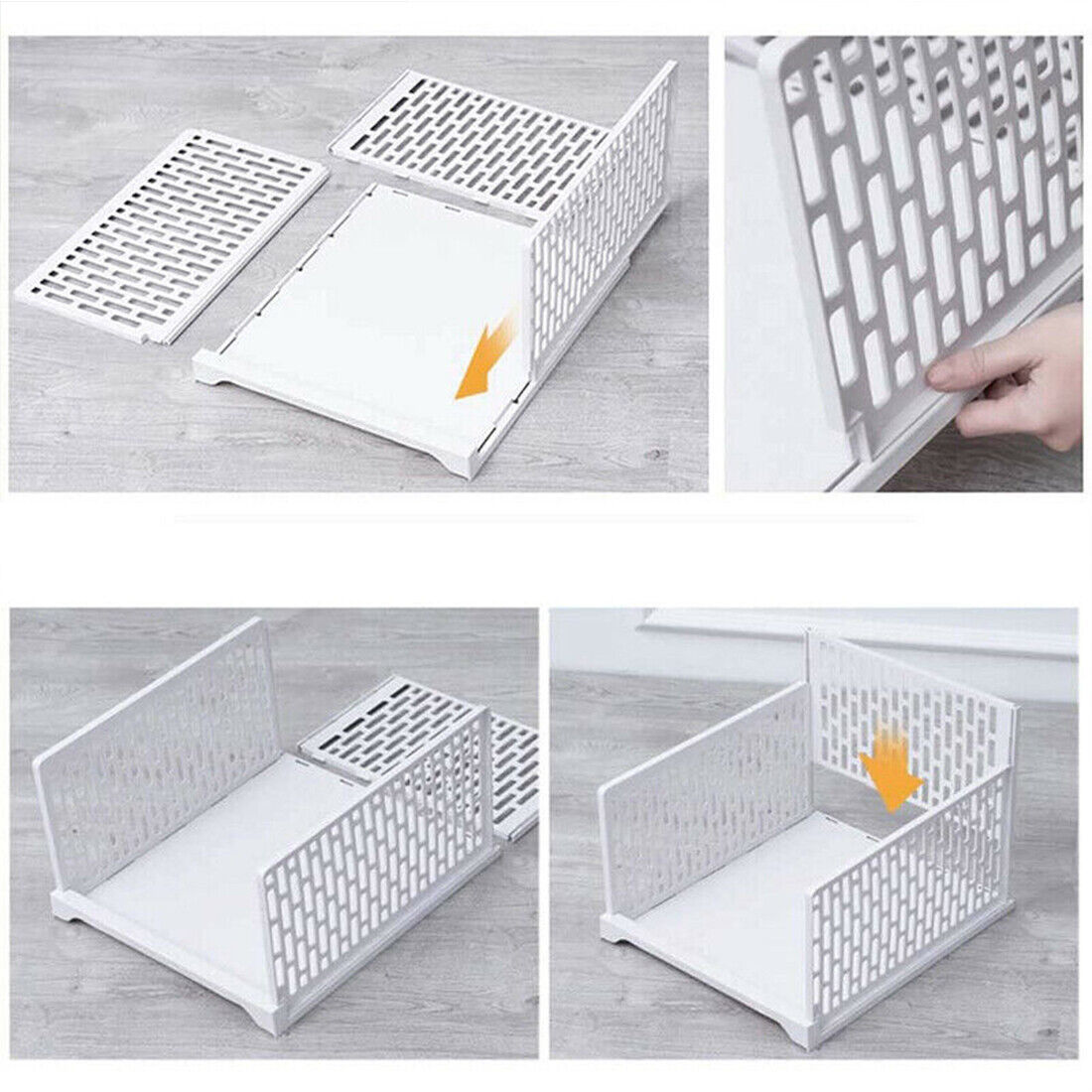 White Stackable Wardrobe Organizers