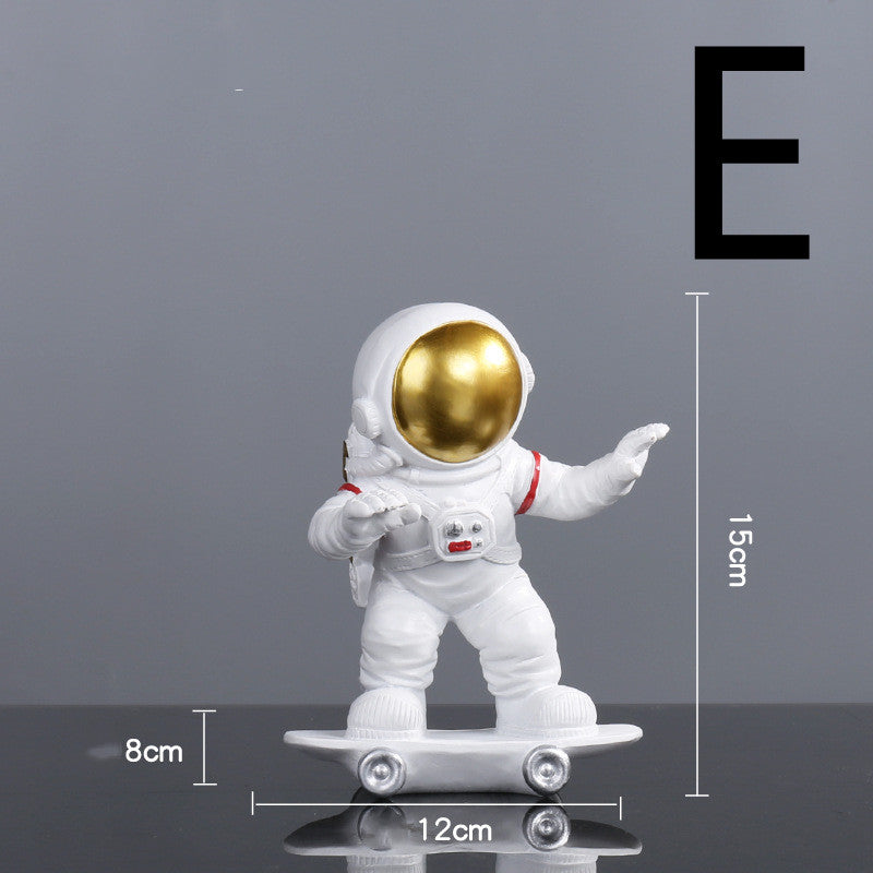 Astronaut Figurine Decor, Gold or Silver