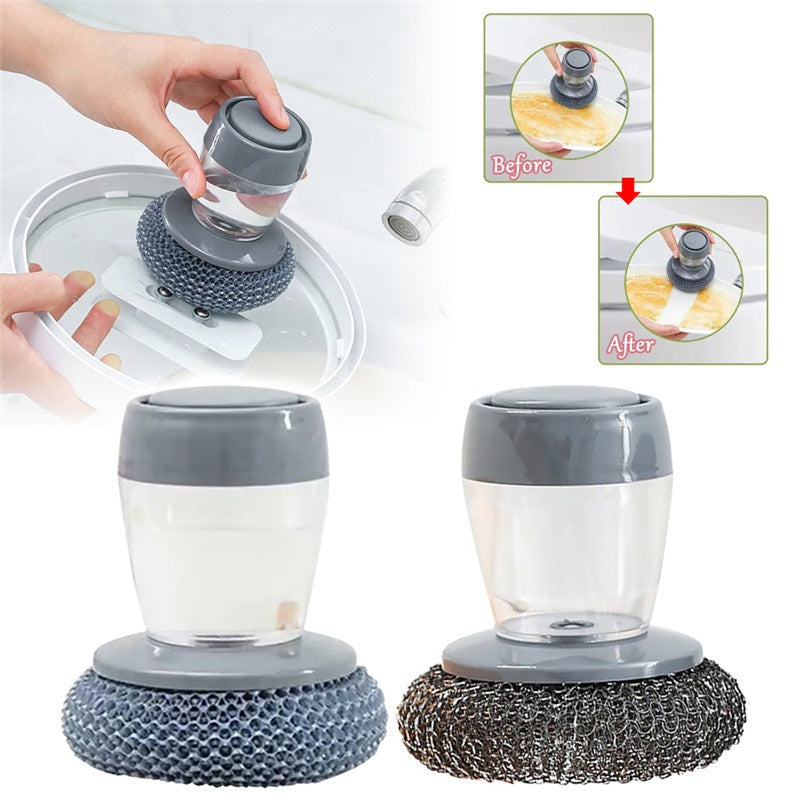 Soap-Dispensing Palm Brush