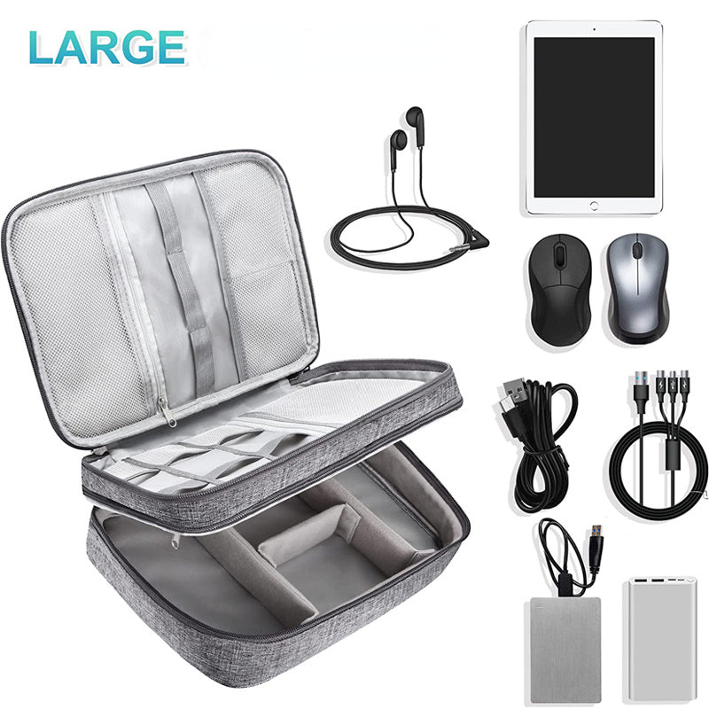 Double-Layer Electronics Organizer Bag