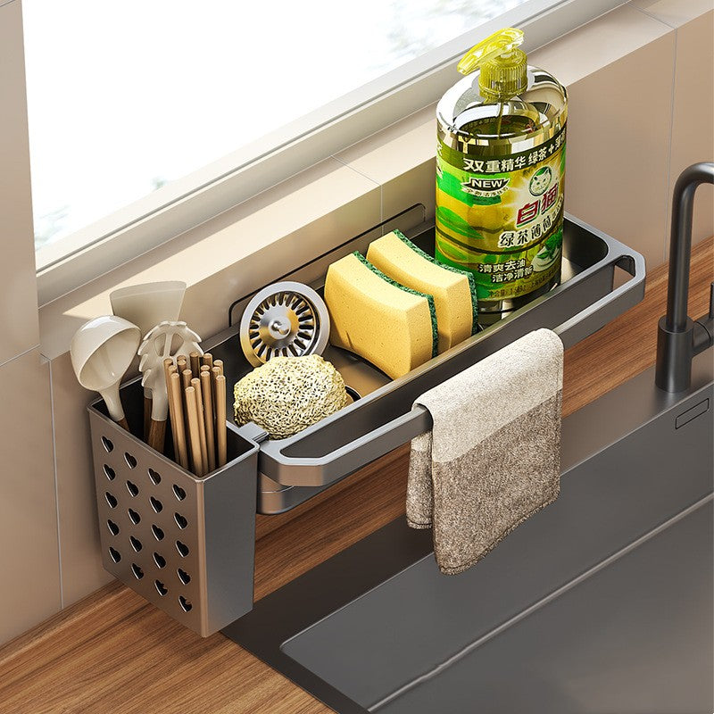 Over-the-Sink Dishcloth and Sponge Rack