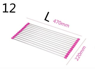 Roll-Up Stainless Steel Over-the-Sink Drying Rack