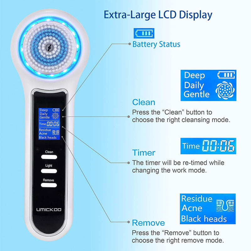 Electric Facial Brush and Blackhead Remover Kit