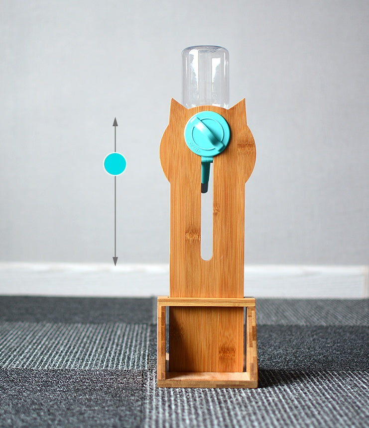 Pet Water Bottle with Wooden Stand
