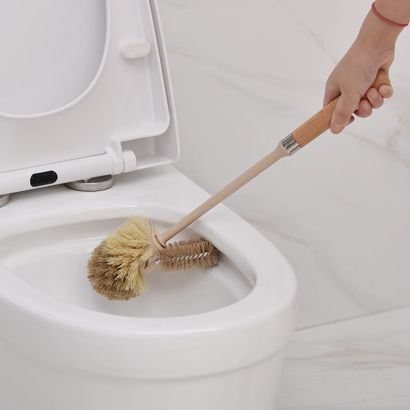 Wooden-Handle Toilet Brush
