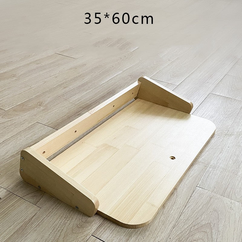 Wall-Mounted Wooden Cat Shelf