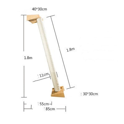 Wall-Mounted Wooden Cat Shelf