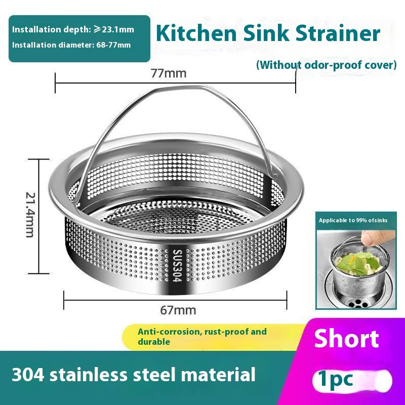 Stainless Steel Pop-Up Sink Strainer