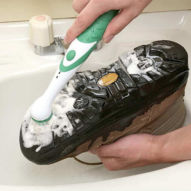 Cordless Electric Scrub Brush with 5 Heads
