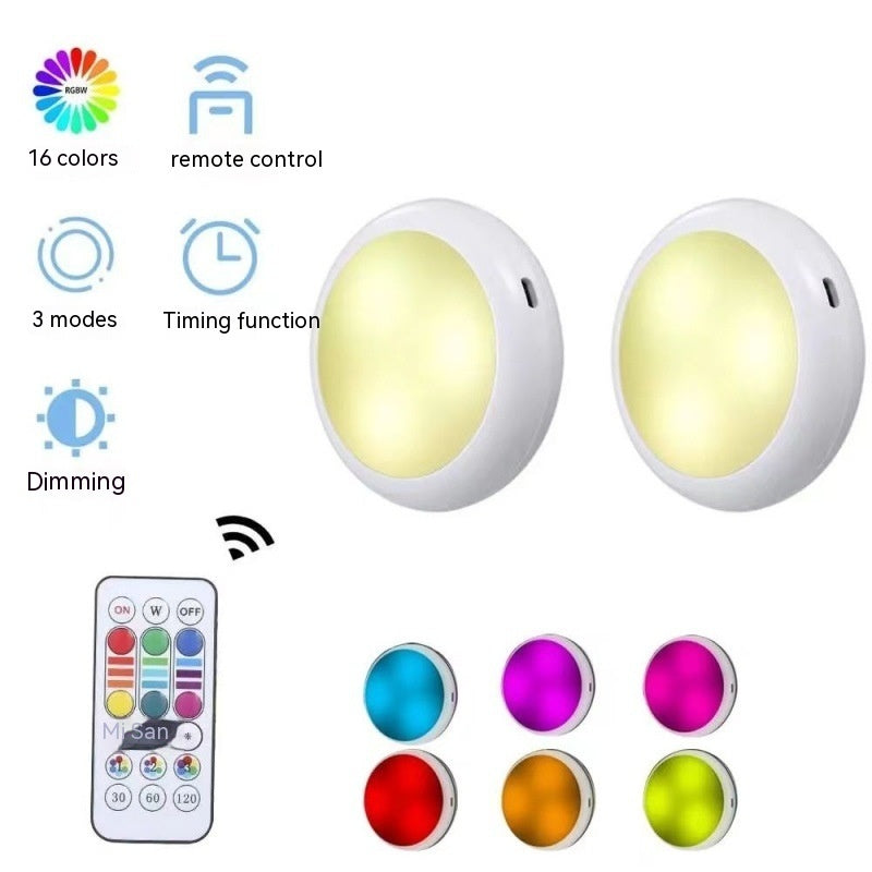Rechargeable LED Cabinet Lights with Remote, 16 Colors