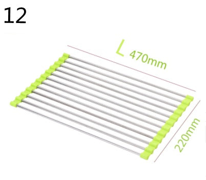 Roll-Up Stainless Steel Over-the-Sink Drying Rack