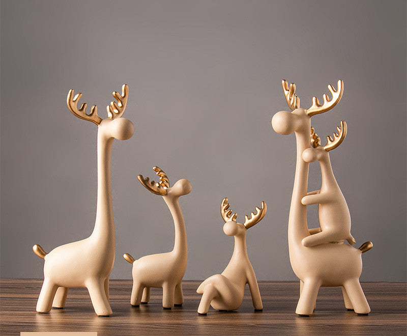 Resin Deer Family Figurine