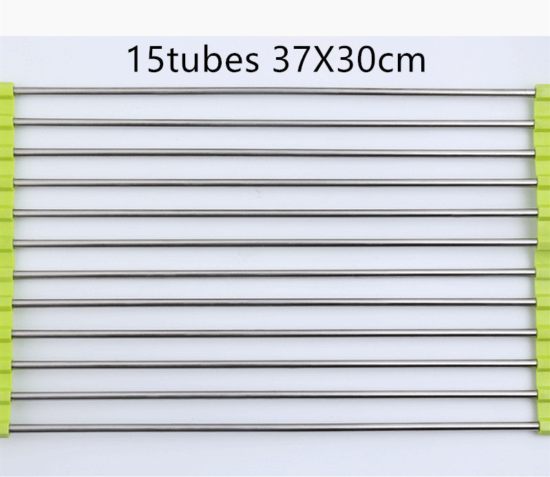 Roll-Up Stainless Steel Over-the-Sink Drying Rack