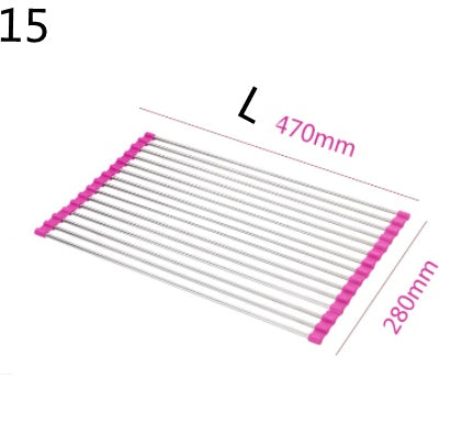 Roll-Up Stainless Steel Over-the-Sink Drying Rack