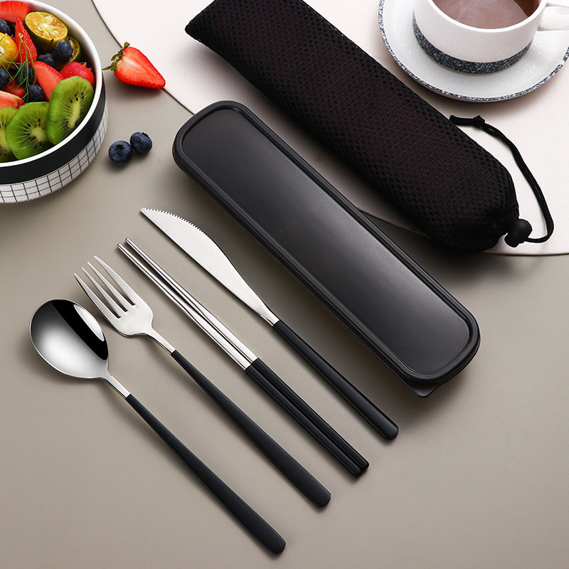 Portable Stainless Steel Cutlery Set with Case