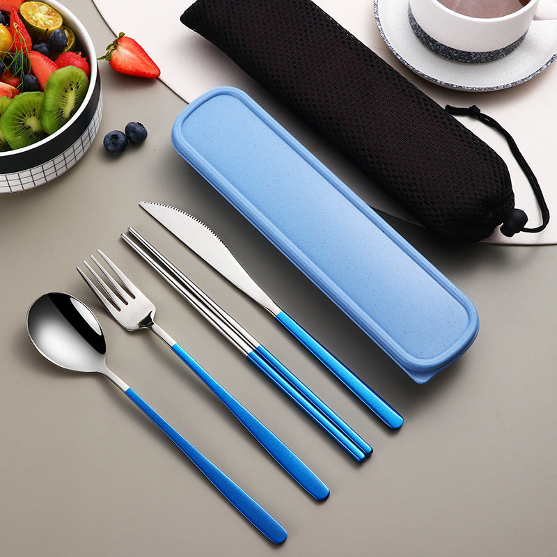 Portable Stainless Steel Cutlery Set with Case