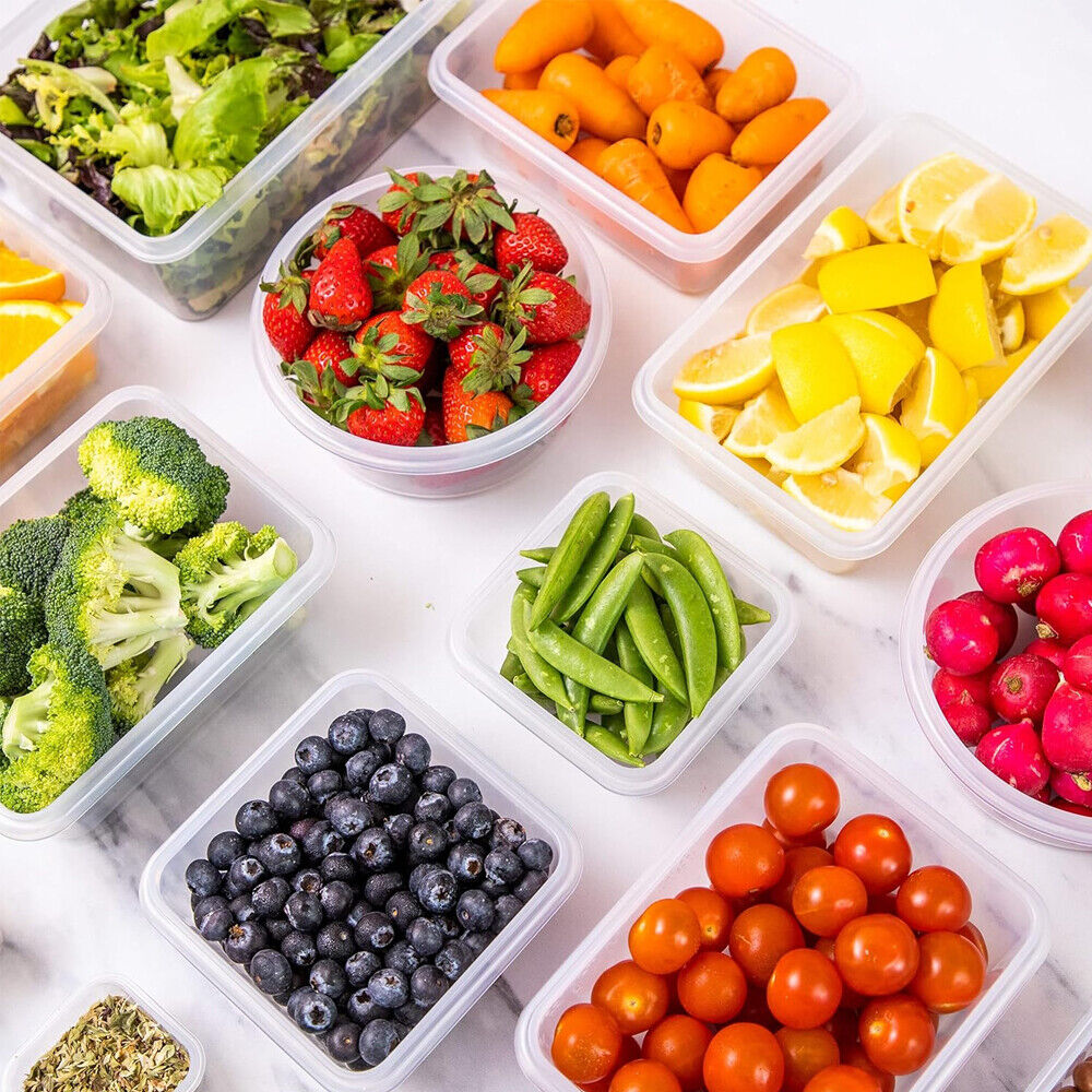 24-Piece Clear Food Storage Containers with Lids