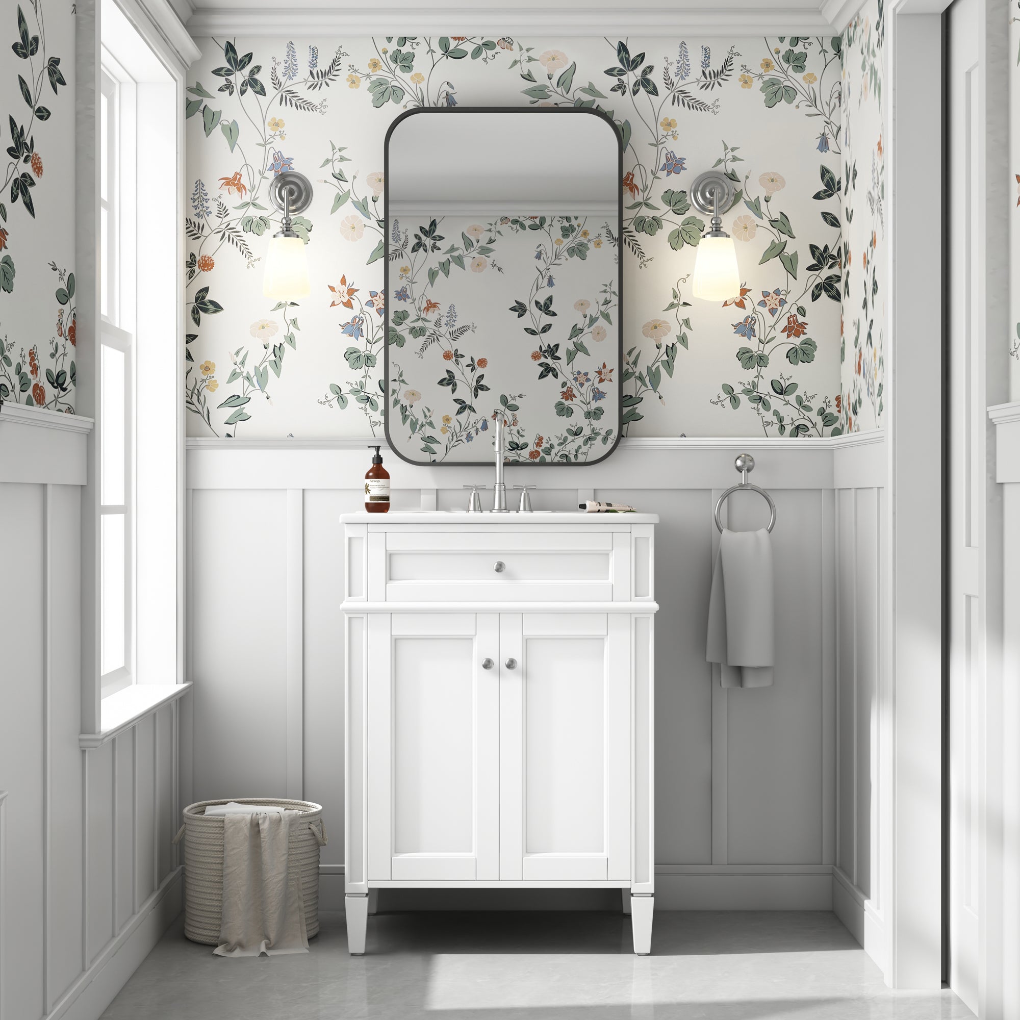 24 in Bathroom Vanity with Ceramic Sink