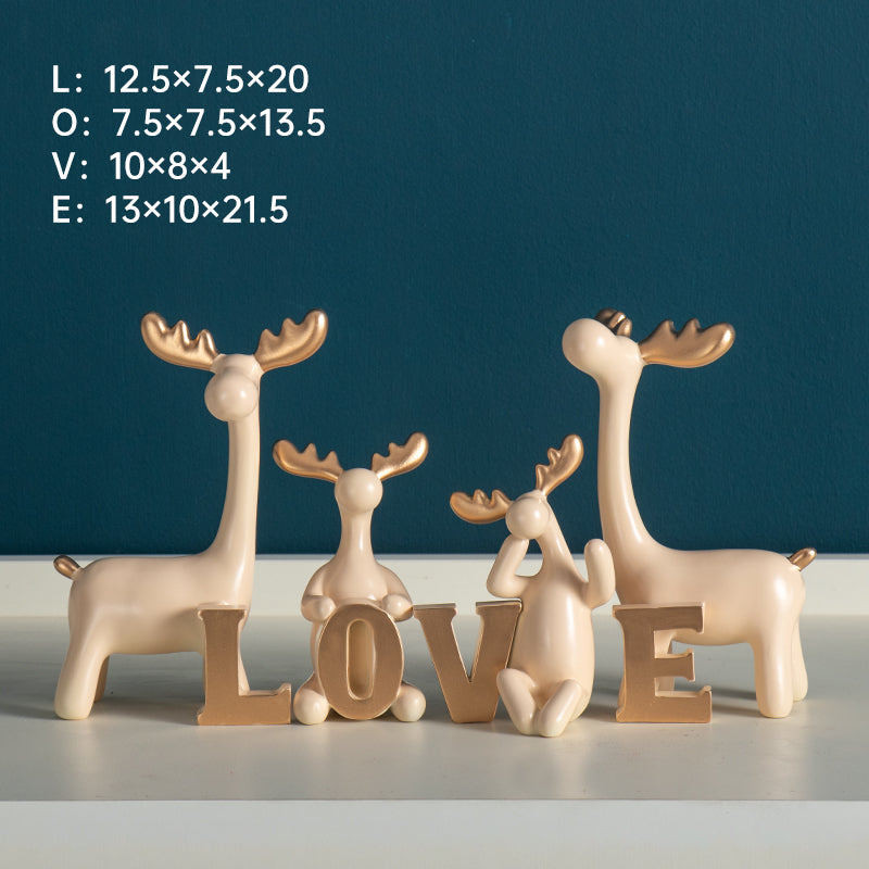Resin Deer Family Figurine