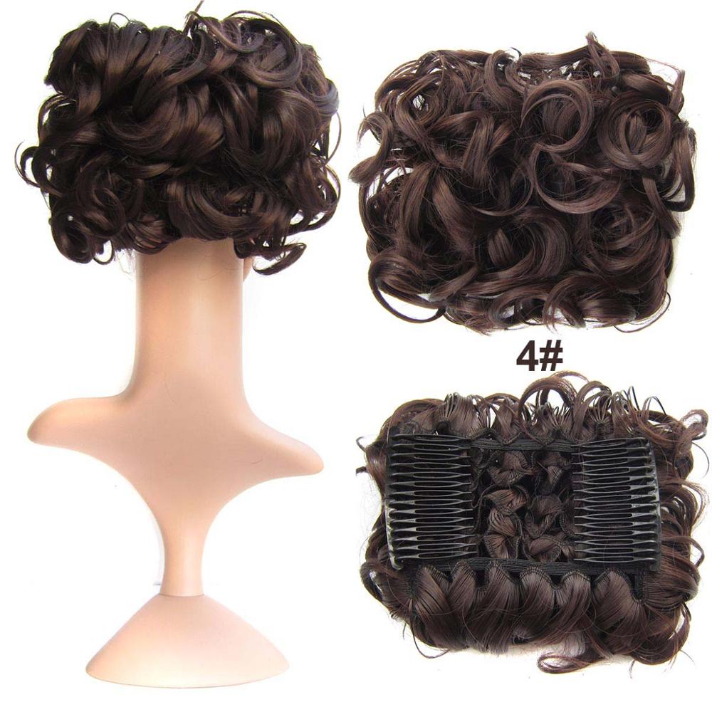 Messy Bun Hairpiece with Clips
