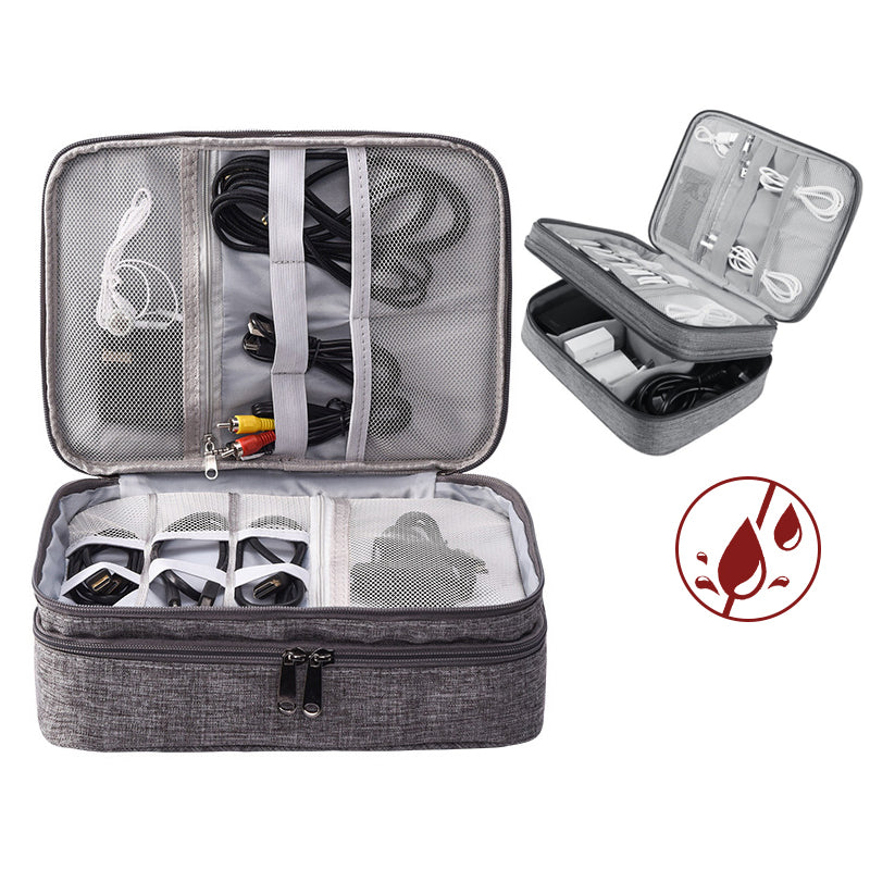 Double-Layer Electronics Organizer Bag