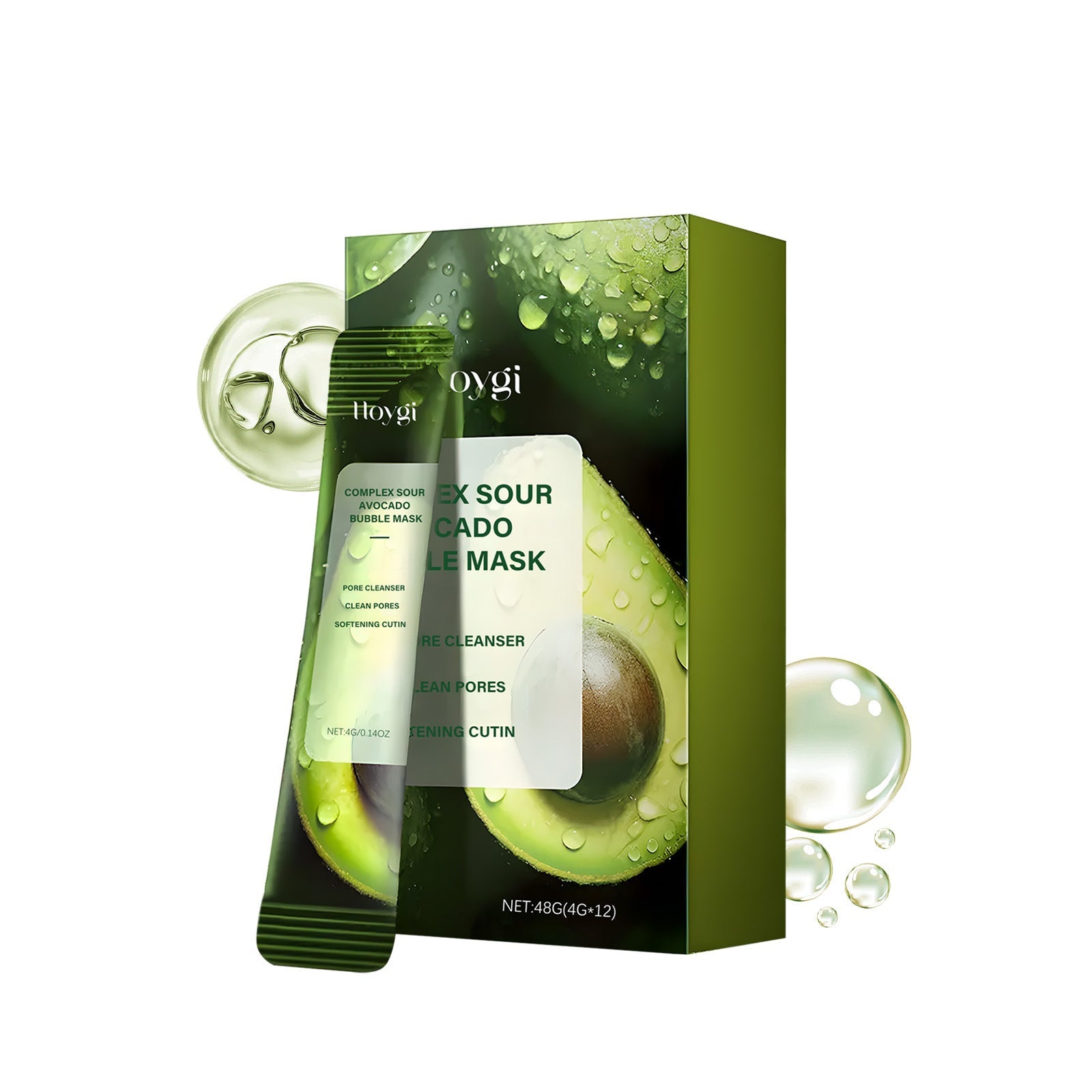 Avocado Cleansing Foam Mask, 12 Sachets