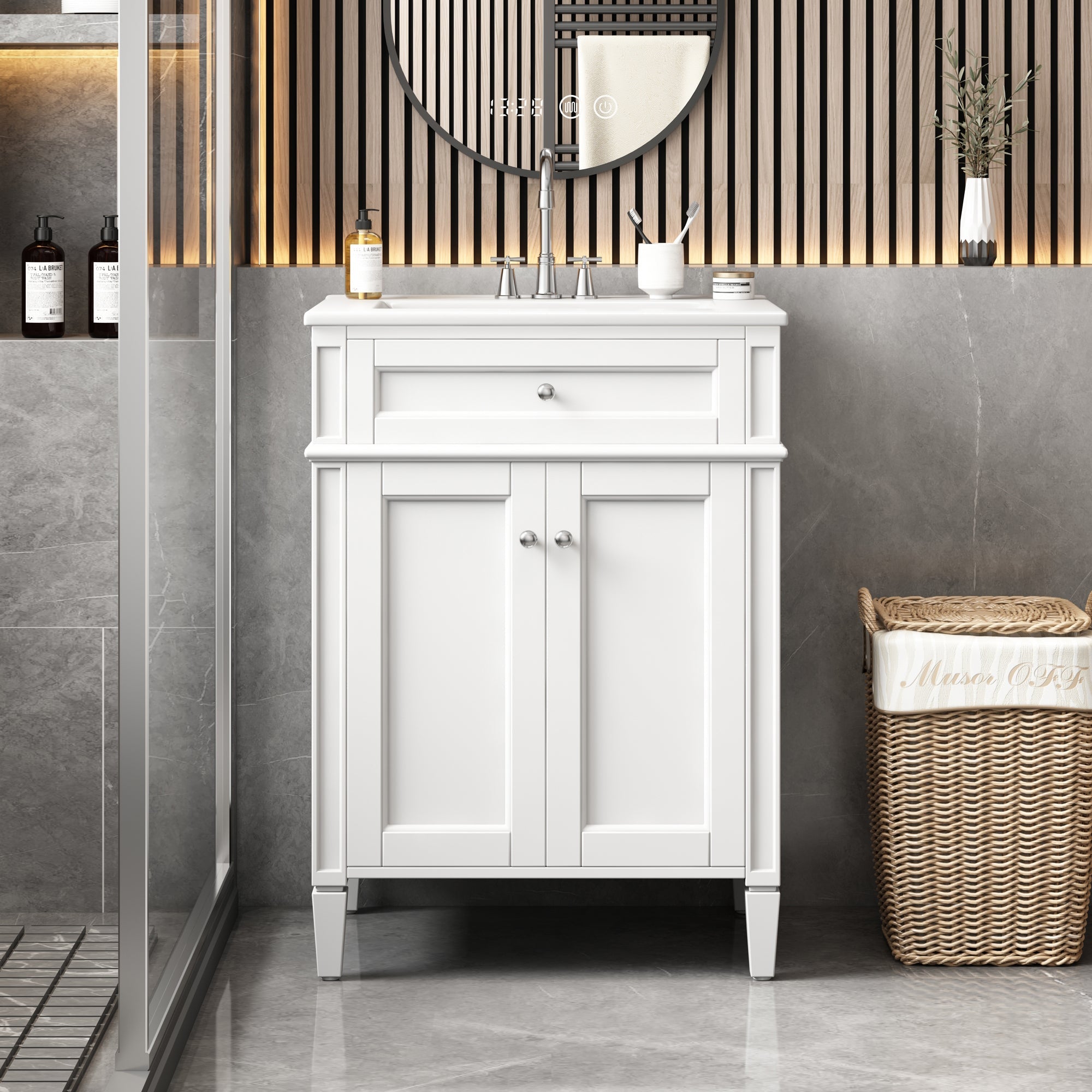 24 in Bathroom Vanity with Ceramic Sink