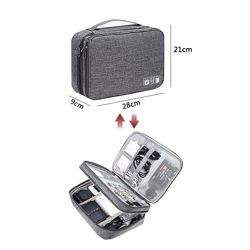 Double-Layer Electronics Organizer Bag