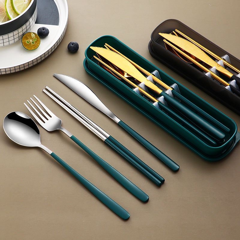 Portable Stainless Steel Cutlery Set with Case