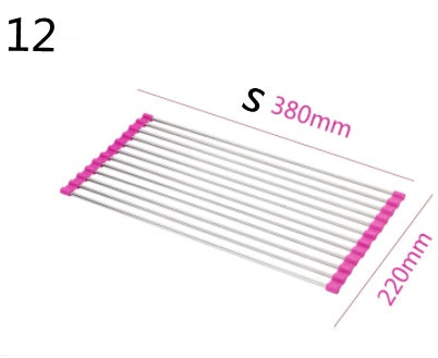 Roll-Up Stainless Steel Over-the-Sink Drying Rack