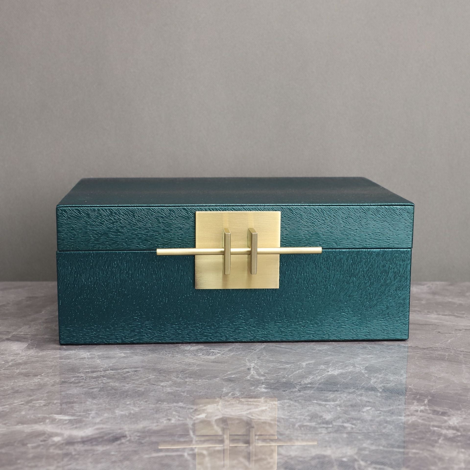 Leather-Look Decorative Storage Box
