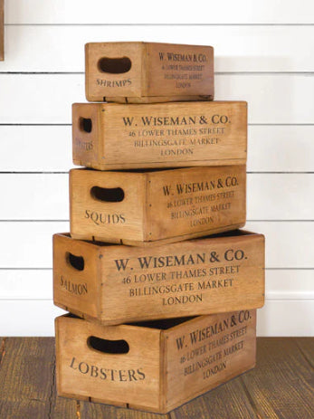 Vintage Wooden Storage Boxes