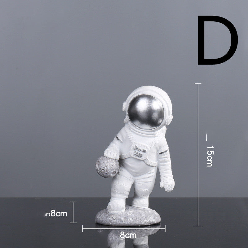 Astronaut Figurine Decor, Gold or Silver