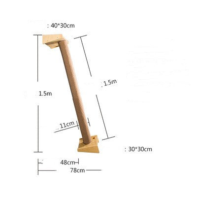 Wall-Mounted Wooden Cat Shelf