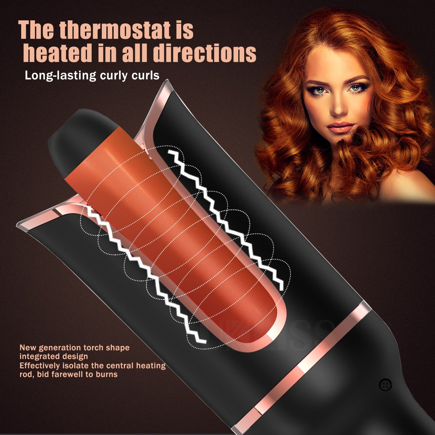 Automatic Rotating Hair Curler with Negative Ions