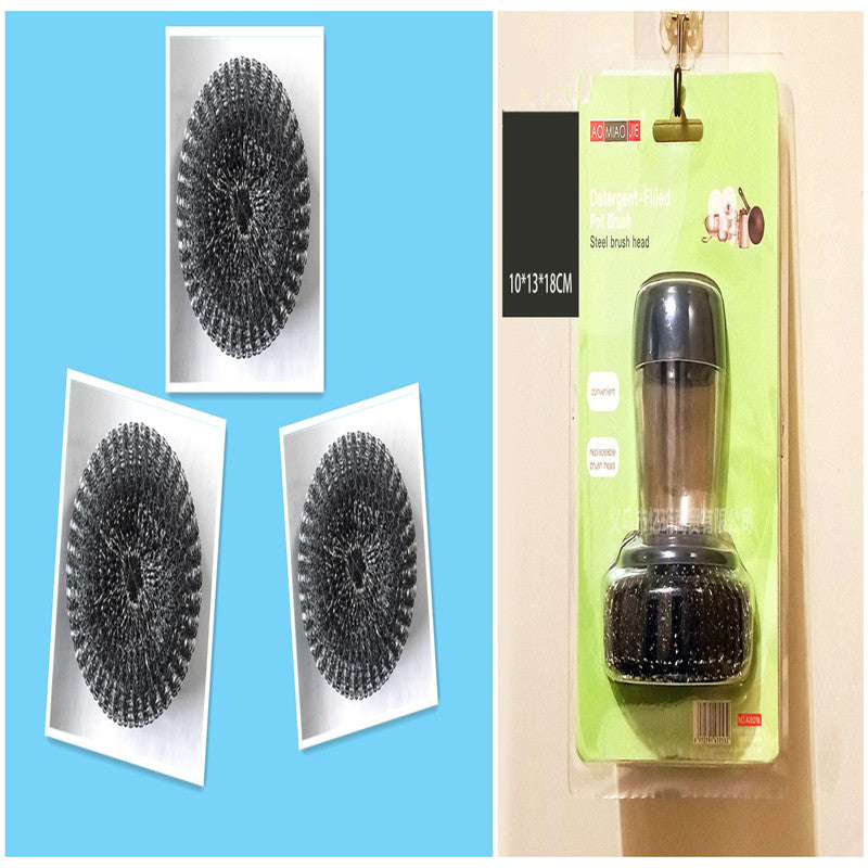 Soap-Dispensing Palm Brush