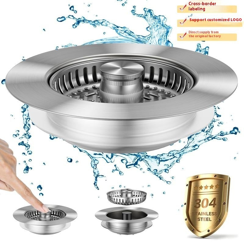 Stainless Steel Pop-Up Sink Strainer