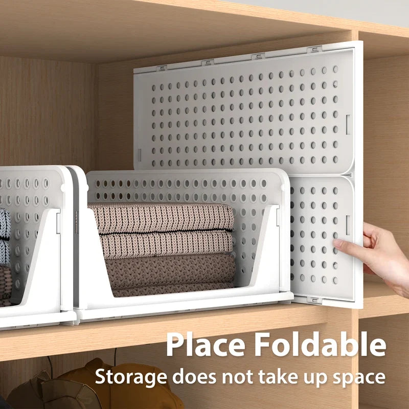 Stackable Pull-Out Closet Organizer, 4 Pack