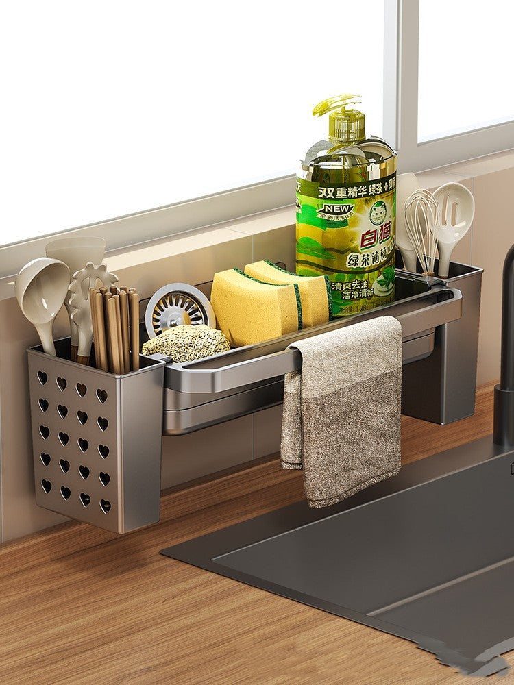 Over-the-Sink Dishcloth and Sponge Rack
